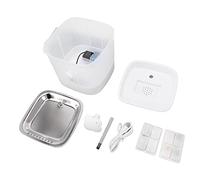 Fuente de Agua para Mascotas Dispensador automático de Agua para Gatos Fuente para Beber para Perros 2 Modos Doble filtración Seguro No tóxico Capacidad de 2,5 L Plástico Acero