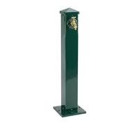 Fuente de jardín Relaxdays, Cuadrada, Estilo Antiguo, con Grifo, conexión 3/4", 91 cm, Verde