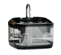 Fuente de agua silenciosa para mascotas de 4,5 L, diseño de acero inoxidable, dispensador de agua de circulación automática para gatos y razas pequeñas, fuente de agua para mascotas