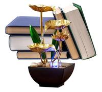 Fuente de agua sobre la mesa - Zen-relax Luz LED, fuentes de mesa con sonidos de alimentación, posibilidad de control continuo de energía, | Función de escritorio para sala de estar, estudio, espacio