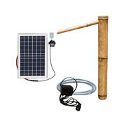 Fuente De Agua Solar De Bambú Con Bomba, Decoración De Fuente Solar De Bambú, Fijación Enterrada En El Suelo, Kit De Fuente De Agua Para Jardín Zen, Decoración De Jardín Zen De Bambú Feng Shui Para E