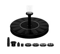 Fuente de agua solar, fuente de agua solar con 6 boquillas, bomba solar flotante para baño de pájaros, jardín, estanque, piscina y pecera