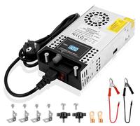 Fuente de Alimentación Ajustable DC 0-12V 50A 600W Transformador, 230V AC a DC 0-12V Convertidor 600W Fuente Alimentación con Pantalla LED, para LED lámpara Motor Bomba CCTV Cámara Seguridad