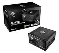 ASRock Fuente de alimentación SL-650G 650W 80 PLUS Gold Modular PCIe 5.1 12+4 x1, 6+2 x3, SATA x9