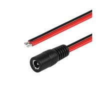 Fuente de alimentación CC de 14AWG, Cable de reparación de Cola de Cerdo Hembra de 5,5mm X 2,5mm for cámara de Seguridad de vigilancia CCTV, Monitor de luz de Tira LED(50cm)