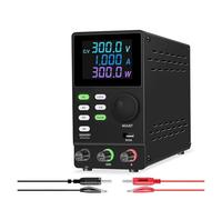 Fuente de alimentación CC regulada programable Variable, con Puerto RS-232/USB, regulador de Voltaje y Corriente, 30 V, 10 A, 60 V, 120 V, Alta Estabilidad(SPPS3001D-232 Black)
