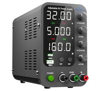 Fuente de alimentación CC Variable, 0-30V 0-5A Fuente de alimentación de Banco regulada CC con Carga rápida USB y Tipo C, Perilla codificadora,Interruptor de Encendido/Apagado de Salida Jesverty