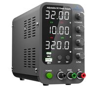 Fuente de alimentación CC Variable, 0-32V 0-10A Fuente de alimentación de Banco regulada CC con Carga rápida USB y Tipo C, Perilla codificadora,Interruptor de Encendido/Apagado de Salida Jesverty