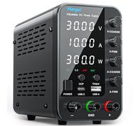 Fuente de alimentación CC variable, fuente de alimentación de banco de 30 V 10 A con perilla de ajuste grueso y fino, fuente de alimentación de laboratorio regulada de conmutación ajustable con USB de