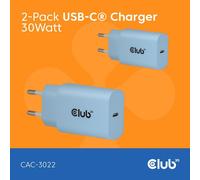 Fuente de Alimentación Club 3D CAC-3022 30W Compacta Azul para Electrónica Profesional