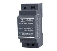 Fuente de alimentación conmutada 24V 30W HDR-30-24 con diseño compacto de carril DIN, indicador LED de estado y protección contra fallos eléctricos