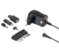 Fuente de alimentación conmutada estabilizada con 7 niveles de voltaje, 600 mA, USB A, USB C, cable de 1,8 m, fuente de alimentación universal, enchufe CC, fuente de alimentación con enchufe adaptador