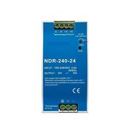 Fuente de alimentación conmutada industrial de carril DIN, NDR-75W, 120W, 240W, 480W, 12V, 24V, 48V, transformador de potencia de salida única CA/CC(NDR-240-48V 5A)