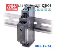 Fuente de alimentación conmutada Meanwell 230VAC/24VDC HDR-15-24