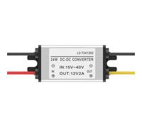 Fuente de alimentación DC 24V a DC 12V - Convertidor regulador de voltaje reductor ajustable | Transformador de módulo automotriz, para camión, RV, coche, protección de dispositivos electrónicos