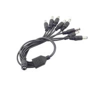 Fuente de alimentación de 12V CC 1 Hembra a 2 3 4 5 8 Macho Divisor Cable de extensión de Enchufe Conector de Cable 5,5 * 2,1mm for Tira de luz Led(1 to 8way)