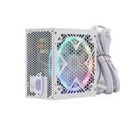 Fuente de alimentación de 650 W-850 W con ventilador de luz de color para chasis de computadora, ventilador de 12 cm, eficiente para jugadores y diseñadores, fuente de alimentación fiable para PC
