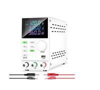 Fuente De Alimentación De Banco De Trabajo De Laboratorio 120V 3A Fuente De Alimentación De CC Ajustable Función De Memoria Programable Fuente De Alimentación Conmutada(120V 3A 360W White)