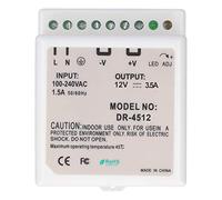 Fuente de alimentación de Carril DIN Modelo DR - 45 - Convertidor de Potencia regulado Ajustable con conmutación de 12 LED para gabinete de Control eléctrico y Caja de fusibles (DR-45-12)
