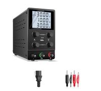 Fuente de alimentación de CC variable con pantalla LED de 4 dígitos, 30 V, 5 A, 30 V, 10 A, estabilizador de fuente de banco de laboratorio, pantalla digital a color LCD, 4 juegos de funciones de memo