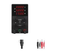 Fuente de alimentación de CC variable con pantalla LED de 4 dígitos, 30 V, 5 A, 30 V, 10 A, estabilizador de fuente de banco de laboratorio, pantalla digital a color LCD, 4 juegos de funciones de memo