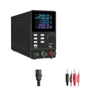 Fuente de alimentación de CC variable con pantalla LED de 4 dígitos, 30 V, 5 A, 30 V, 10 A, estabilizador de fuente de banco de laboratorio, pantalla digital a color LCD, 4 juegos de funciones de memo