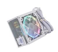 Fuente de alimentación de escritorio de 550 W con efectos de luz de color de 12 cm, marco de ventilación eficiente para flujos de aire óptimos