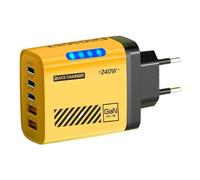 Fuente De Alimentación De Pared USB - Cargador Cubo Multipuerto De 5 Puertos Hogar, La Oficina, El Baño, Los Viajes Y Los Entornos Interiores, Admite Carga Múltiple Segura De Teléfo