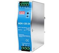 Fuente de alimentación de riel de 120 W, fuente de alimentación conmutada de riel DIN de 24 V, NDR-120-24 DIN Rail, voltaje de entrada 100-240 V CA 5 A, múltiples funciones de protección compatible