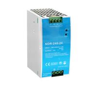 Fuente de alimentación de riel DIN 24V 10A/48V 5A, fuente de alimentación conmutada de 240W con disipación de calor hueca de autoenfriamiento, instalación de riel guía, amplio voltaje de entrada 100