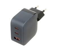 Cargador de Pared GaN Vention FEXH0-EU 70W 2xUSB-C 1xUSB-A Gris