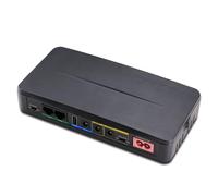 Fuente de alimentación ininterrumpida POE DC UPS fuente de alimentación de respaldo 5V9V12V24V enrutador Mini UPS monitoreo óptico Cat,Black