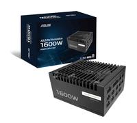 Fuente de alimentación Modular Pro WS de 1600W Platinum de ASUS, 1600W de Potencia, PCIe 5.1, ATX 3.1 estándar, 80 Plus Platinum, Ventilador de Doble rodamiento de Bolas, Negro