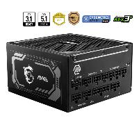 MSI MAG A1250GL PCIE5 unidad de fuente de alimentación 1250 W 24-pin ATX 1U Negro