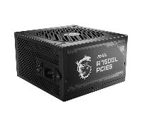 MSI mag A750GL PCIE5 - Fuente de alimentación, 750W, 80 Plus Gold, Totalmente Modular, ATX 3.0, Soporte GPU PCIe 5.0, Ventilador FDB de 120mm, Full-Bridge LLC, Cables Planos Negros,7 años de garantía