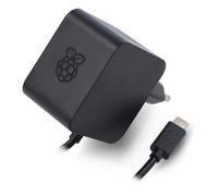 Fuente de alimentación Oficial Raspberry Pi 5 USB-C 27W, Fuente de alimentación USB-C, Color Negro