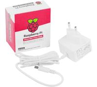 Fuente de alimentación Oficial Raspberry Pi 5 USB-C de 27 W, Fuente de alimentación USB-C, Color Blanco