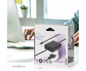 Fuente de alimentación para adaptador de portátil Nedis | GaN | 45 W | |5 / 9 / 12 / 15 / 20 V DC | 2.25 / 2.33 / 2.92 / 3.0 A | Utilizado para: Portátil / Smartphone / Tablet | Euro / Tipo-C (CEE 7/1