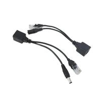 Fuente de alimentación pasiva POE en y negro, cable adaptador Ethernet RJ45, módulo de alimentación de inyector divisor POE de 12-48 V(1 controller)