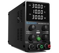 Fuente de Alimentación Regulable 30V 10A DC Fuentes de Alimentación de Laboratorio Fuente de Alimentacion de Banco Ajustable Pantalla LED de 4 Dígitos Jesverty SPS-3010N