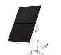 Fuente de alimentación solar de 10 W y 5 V con puerto USB C | Combinador para unidades exteriores con construcción de PVC y puerto USB C, marco fuerte e IP65