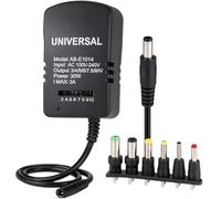 Fuente de alimentación universal AB-E1014 30 W 3-12 V CC ajustable | 6 conectores incluidos | Entrada 100-240 V CA | Salida 3 V 4,5 V 5 V 6 V 7,5 V 9 V 12 V | Adaptador para router, LED, audio