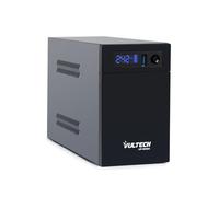 Fuente de alimentación UPS VulTech UPS1000VA-LFP Serie LFP de litio de 1000 VA y 530 vatios con baterías de litio. Protección contra apagones y sobretensiones para videovigilancia de PC y AVR