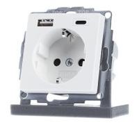 Fuente de alimentación USB 1xTypA, 1xTypC DC5V - Contacto protector de toma de corriente 245927 | Gira | 245927 | Toma de corriente / enchufe