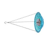Fuente de baño para pájaros de jardín al aire libre, tipo colgante, sistema de circulación de agua, sistema de circulación de agua, diseño amigable con las ardillas, fuente de baño colgante para