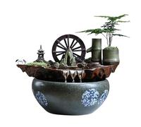Fuente de Cascada de Mesa Adornos de Cascada de Agua for Escritorio, decoración de Mesa de té for Sala de Estar y Oficina. Fuentes de Agua de Interior