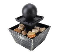 Fuente de Cascada Interior de Bola, Fuente de Agua Feng Shui Tranquil Alivio del Estrés Decoración de Escritorio con Luz LED para Oficina, Sala de Estar, Dormitorio, Fuente de