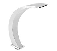 Fuente de Cascada para Piscina G1 Rosca Interna Acero Inoxidable 304 Diseño Curvo Redondeado Fuente de Piscina Al Aire Libre para Patio de Juegos