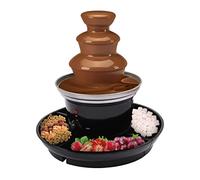 Fuente de chocolate de 3 niveles, de acero inoxidable, para chocolate, fondue de chocolate, 40 W, función de mantenimiento del calor, 0,45 kg, capacidad de 10,2 x 10,7 pulgadas