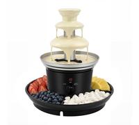 Fuente de chocolate de 3 pisos con bandeja, 25 W, función de fusión | Fuente de chocolate de 3 pisos para reunión familiar, aniversario, boda, cumpleaños, graduación